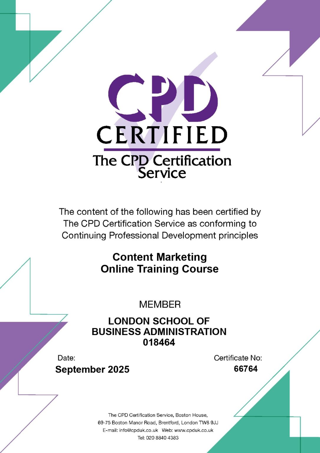Content Marketing - London School of Business Administration