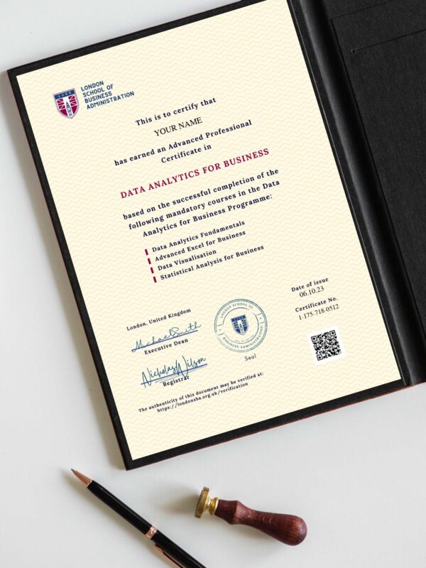 Advanced Professional Certificate in Data Analytics for Business